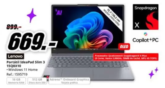 Lenovo - Portátil Ideapad Slim 3 15S8X10