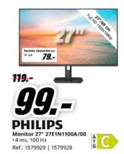 Philips - Monitor 27" 27E1/1100A/00