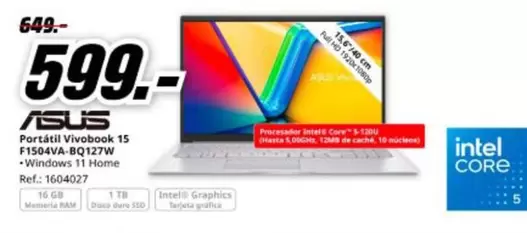 Asus - Portátil Vivobook 15 F1504va B127w