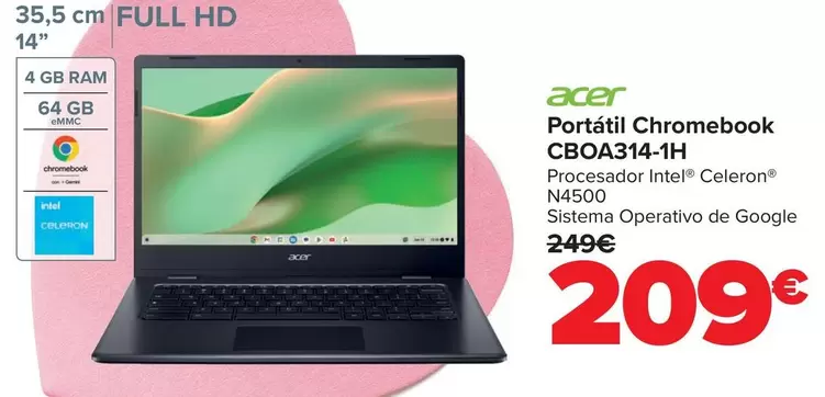 Acer - Portatil Chromebook CBOA314-1H