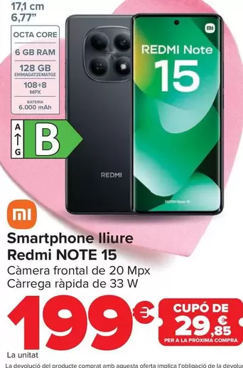 Xiaomi - Smartphone Libre Redmi Note 15