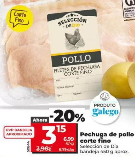 Seleccion De Dia - Pechuga De Pollo Corte Fino 