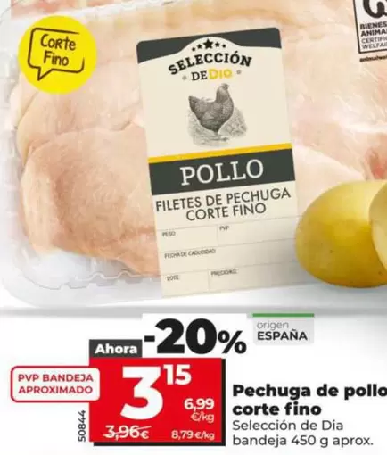 Seleccion De Dia - Pechuga De Pollo Corte Fino 