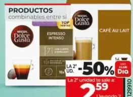 Dolce Gusto - Cafe En Capsulas Espresso Intenso/ Con Leche 