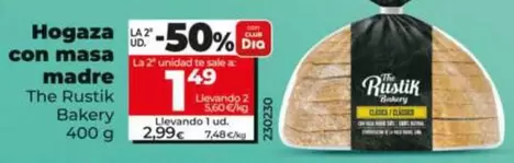 The Rustik Bakery - Hogaza Con Masa Madre 