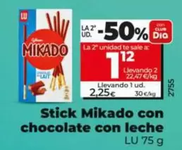 Lu - Stick Mikado Con Chocolate Con Leche 