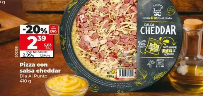 Dia Al Punto - Pizza Con Salsa Cheddar
