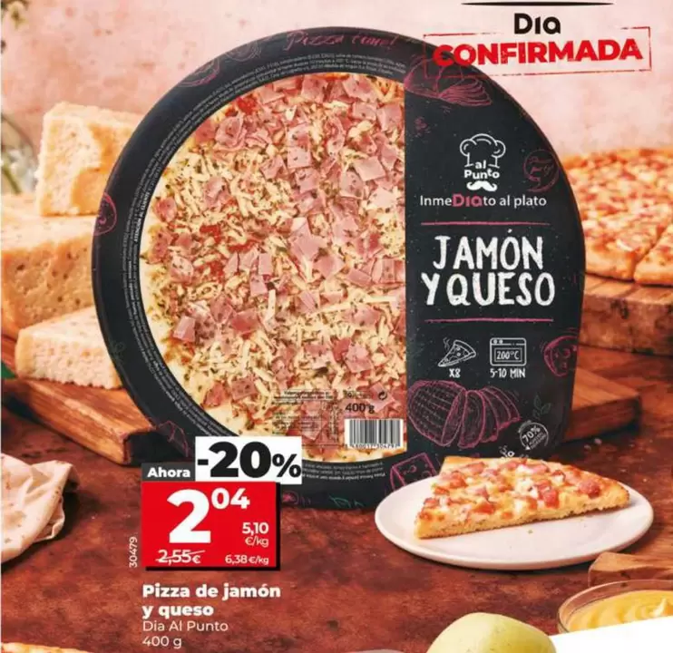 Dia Al Punto - Pizza De Jamón Y Queso