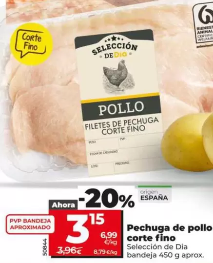 Seleccion De Dia - Pechuga De Pollo Corte Fino 