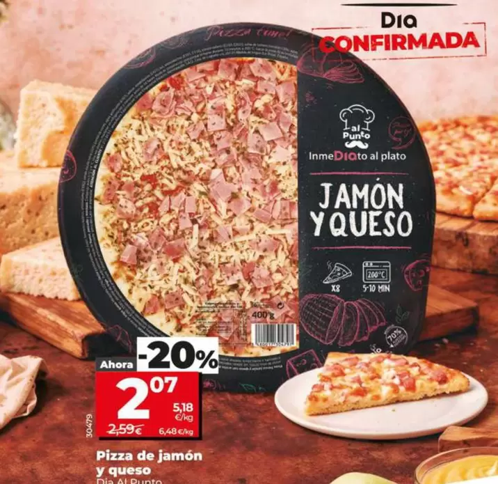 Dia Al Punto - Pizza De Jamón Y Queso