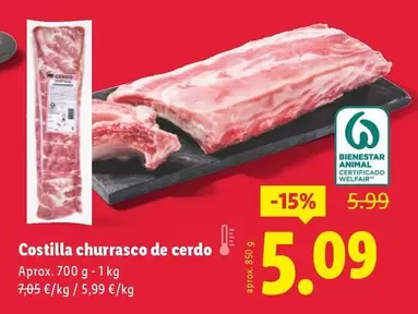 Costilla Churrasco De Cerdo