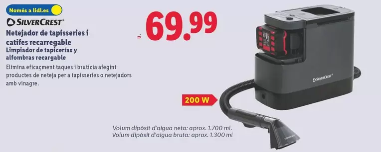 SilverCrest - Limpiador De Tapicerías Y Alfombras Recargable