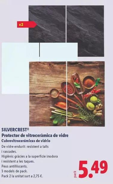 SilverCrest - Cubrevitrocerámicas De Vidrio