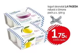 La Fageda - Logurt Desnatat Natural O Llimona