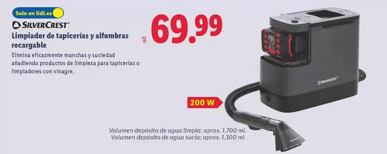 SilverCrest - Limpiador De Tapicerías Y Alfombras Recargable