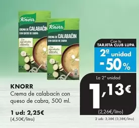 Knorr - Crema De Calabacin Con Queso De Cabra