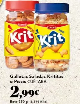 Cuétara - Galletas Saladas Krititas O Piscis