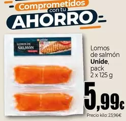 Unide - Lomos De Salmon, Pack 2 X 125 G