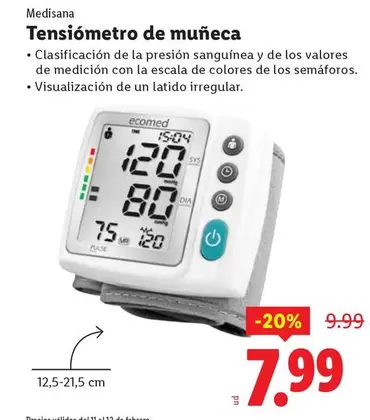 Medisana - Tensiómetro De Muñeca