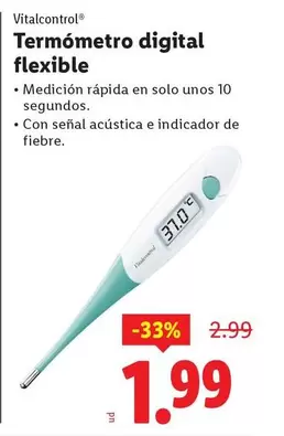 Vitalcontrol - Termómetro Digital Flexible