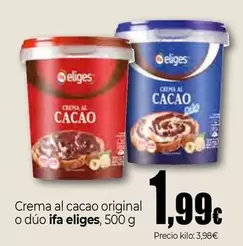 Ifa Eliges - Crema Al Cacao Original O Dúo, 500 G