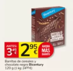 Bicentury - Barritas De Cereales Y Chocolate Negro