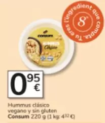 Consum - Hummus Clasico Vegano Y Sin Gluten