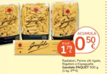 Garofalo - Radiatori, Penne Ziti Rigate, Rigatoni O Espaguetis