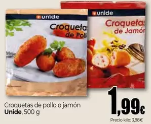 Unide - Croquetas De Pollo O Jamon, 500 G