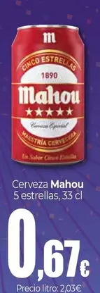 Mahou - Cerveza 5 Estrellas