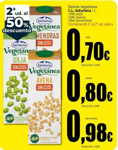 Central Lechera Asturiana - Bebida Vegetánea