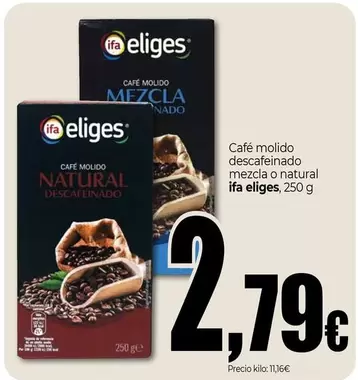 Ifa Eliges - Café Molido Descafeinado Mezcla O Natural