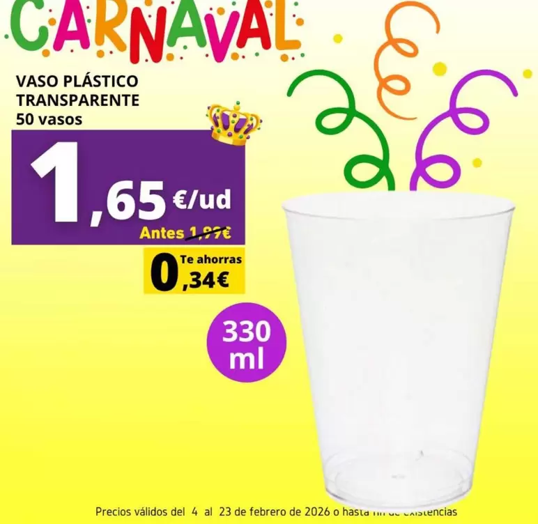 Vaso Plástico Transparente