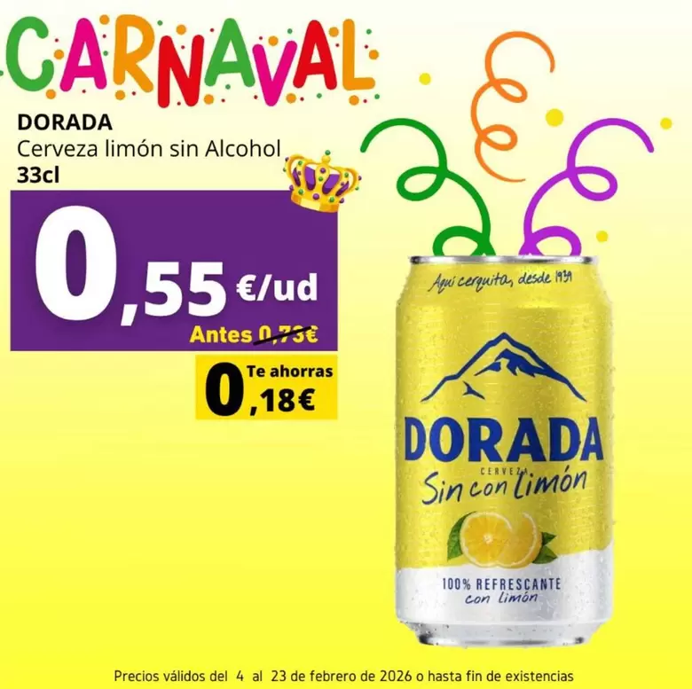 Dorada - Cerveza Limón Sin Alcohol