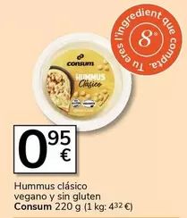 Consum - Hummus Clasico Vegano Y Sin Gluten