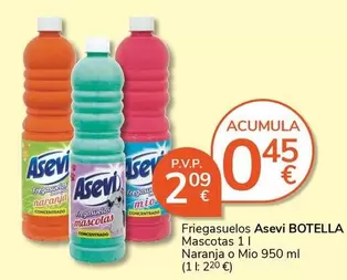 Asevi - Friegasuelos Mascotas Naranja O Mio