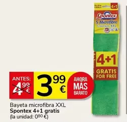 Spontex - Bayeta Microfibra XXL 4+1 Gratis