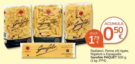 Garofalo - Radiatori Penne Ziti Rigate, Rigatorio O Espaguetis