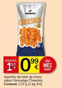 Consum - Aperitiu De Blat De Moro Sabor Formatge Cheeskis