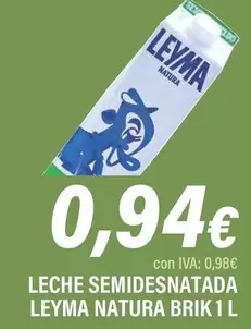 Leyma - Leche Semidesnatada Natura