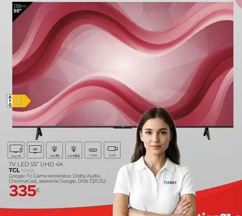 TCL - TV Led 55" UHD 4K