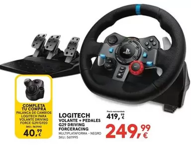 Logitech - Volante + Pedales G22 Divine Forecancing