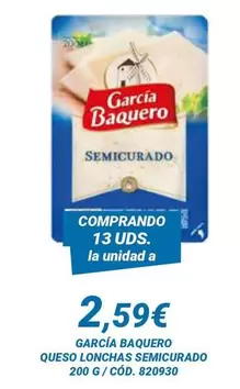 García Baquero - Queso Lonchas Semicurado