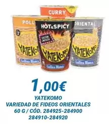 Yatekomo - Variedades De Fideos Orientales