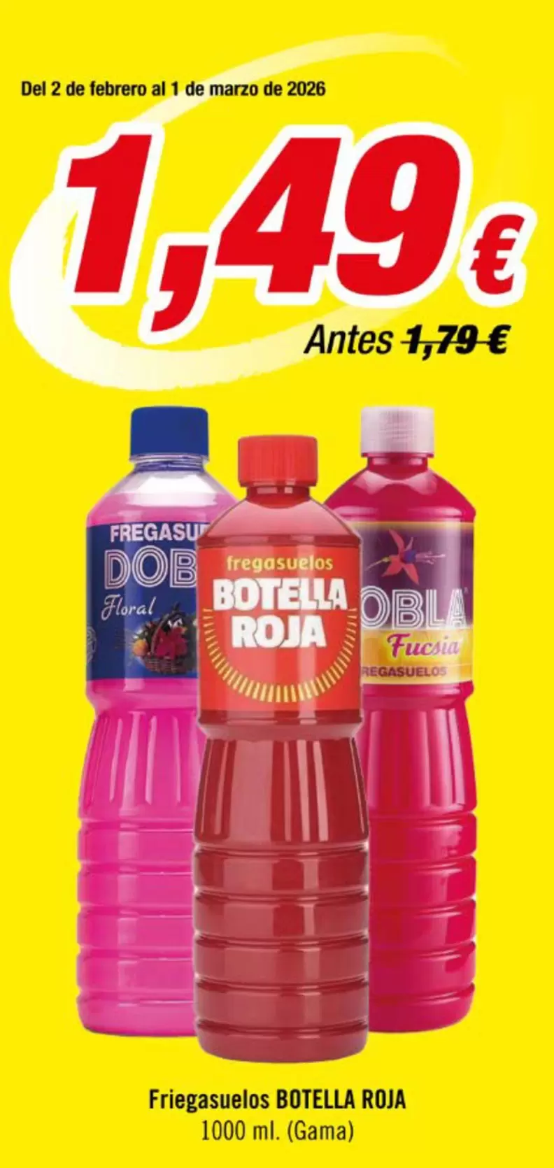 Botella Roja - Friegasuelos