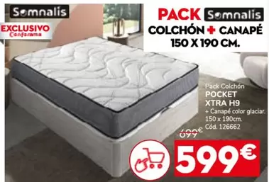 somnalis - Colchón + Canapé 150 X 190 Cm.