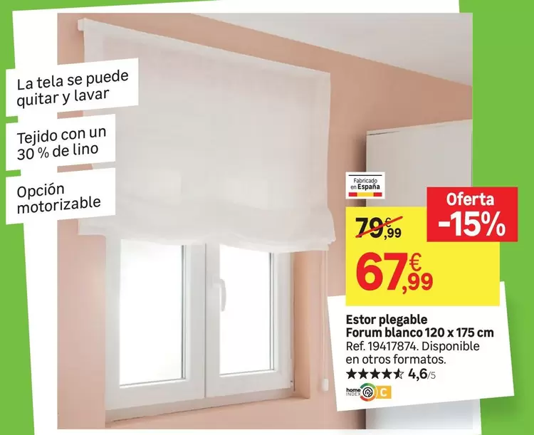 Blanco - Estor Plegable