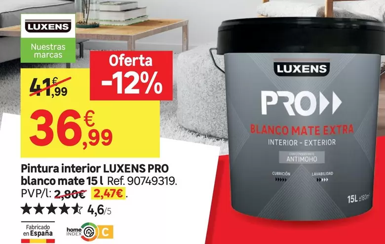 Luxens - Pintura Interior Blanco Mate