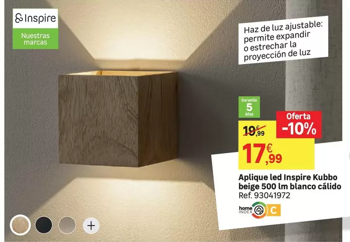 Blanco - Apliques Led Inspire Keyboard Boeige 500 Lm  Càlido