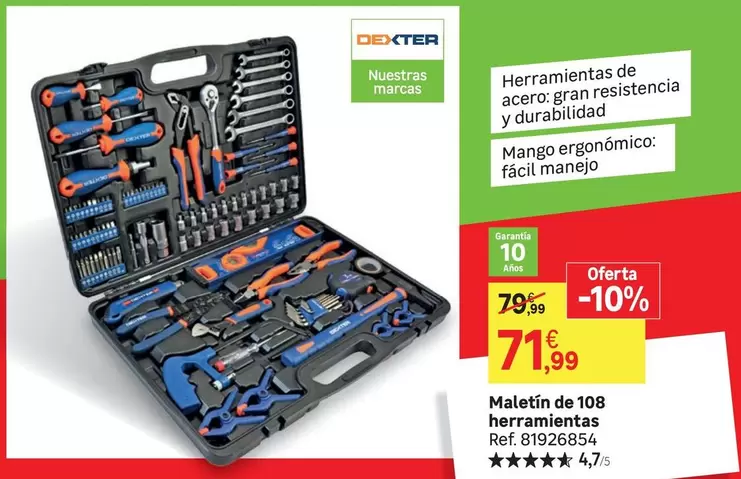 Dexter - Maletin De 108 Herramientas